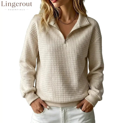 Quilted Half-Zip Pullover