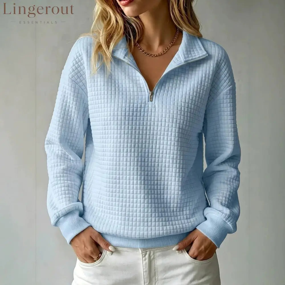 Quilted Half-Zip Pullover