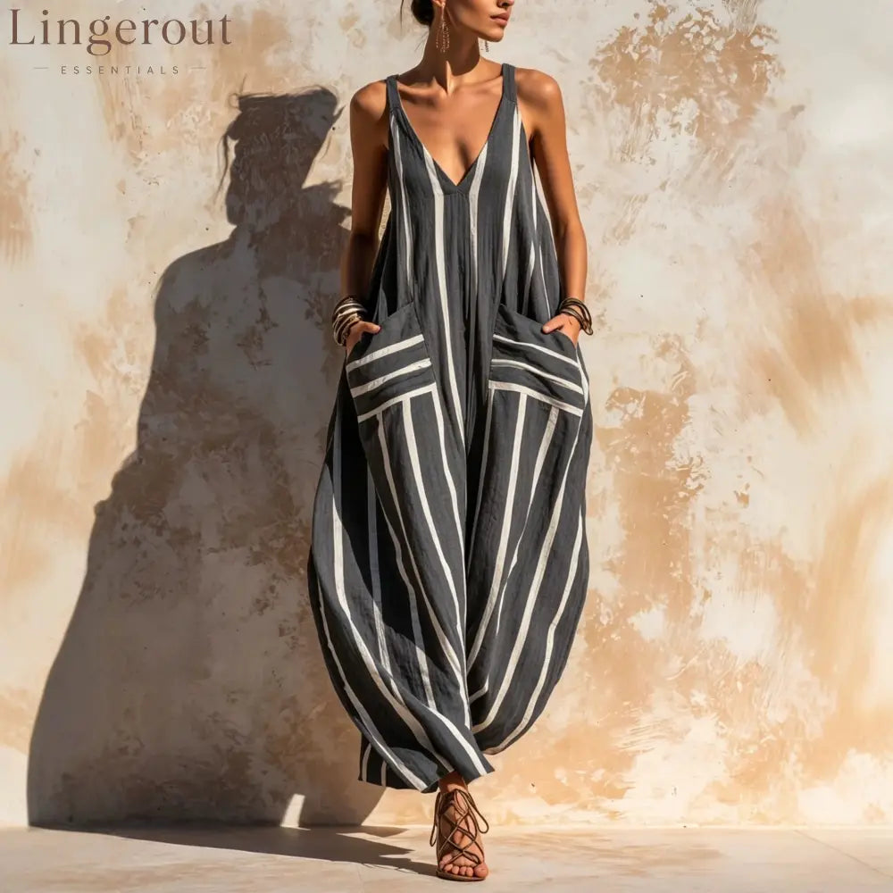 Relaxed Linen-Blend Jumpsuit