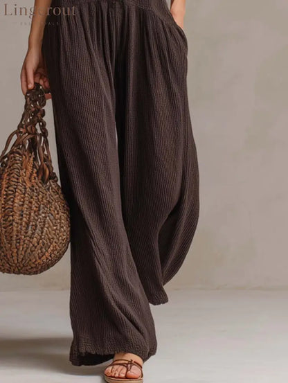 Retro Ruffle Neck Knitted Jumpsuit