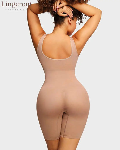 Seamless Sculpting Mid Thigh Bodysuit Shaper