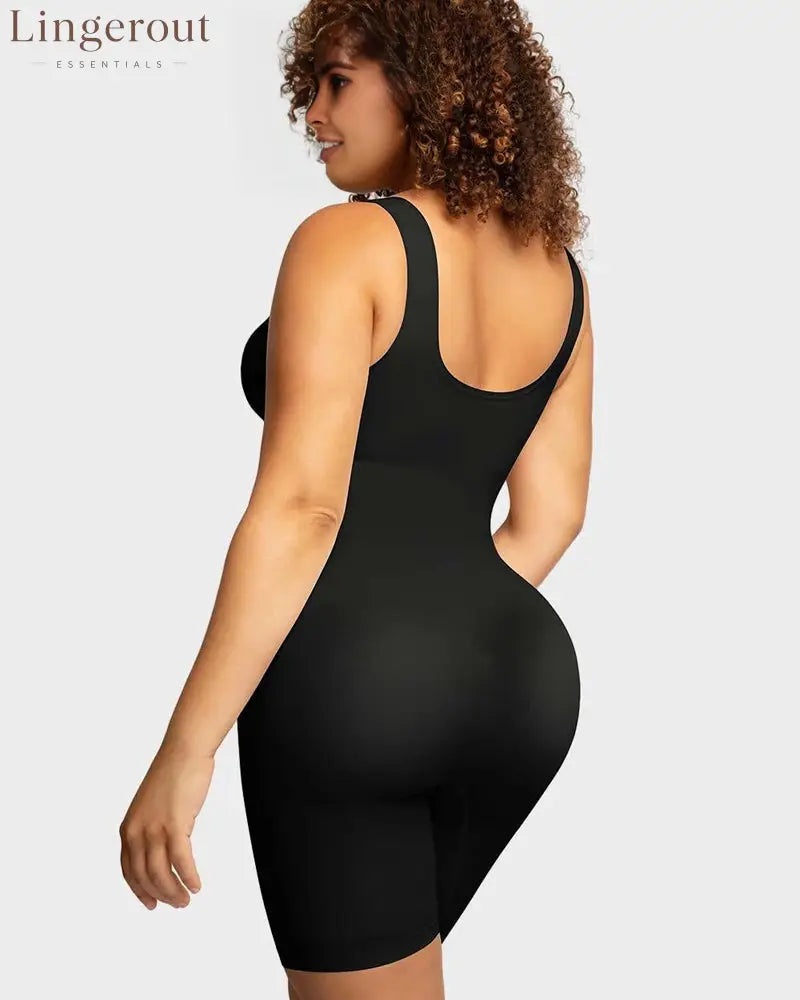 Seamless Sculpting Mid Thigh Bodysuit Shaper