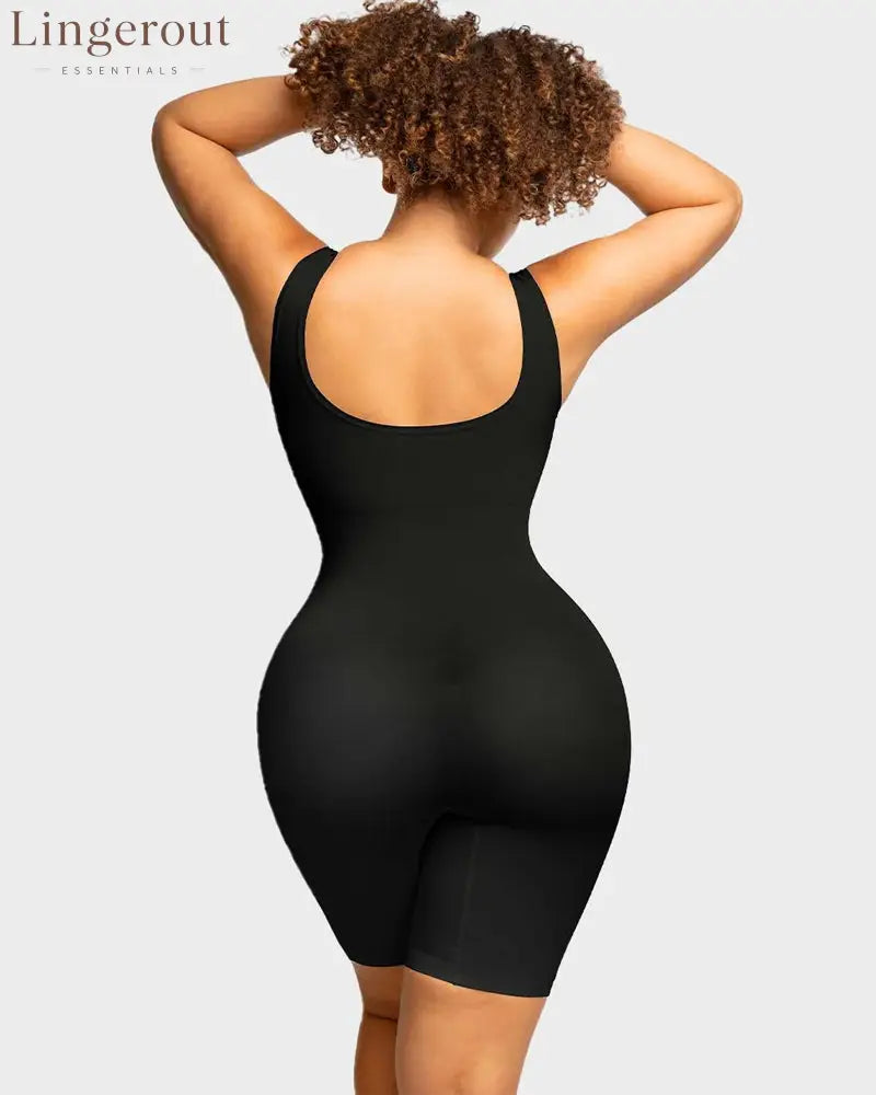 Seamless Sculpting Mid Thigh Bodysuit Shaper