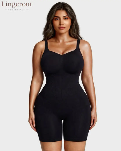 Seamless Tummy Control Shapewear Bodysuit | Butt Lifting High Compression Body Shaper Shorts