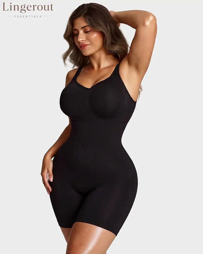 Seamless Tummy Control Shapewear Bodysuit | Butt Lifting High Compression Body Shaper Shorts