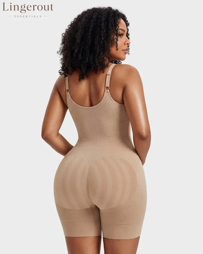 Seamless Tummy Control Shapewear Bodysuit | Butt Lifting High Compression Body Shaper Shorts