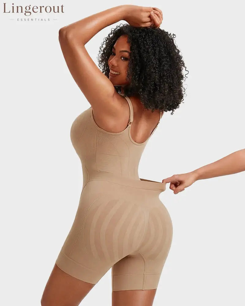 Seamless Tummy Control Shapewear Bodysuit | Butt Lifting High Compression Body Shaper Shorts