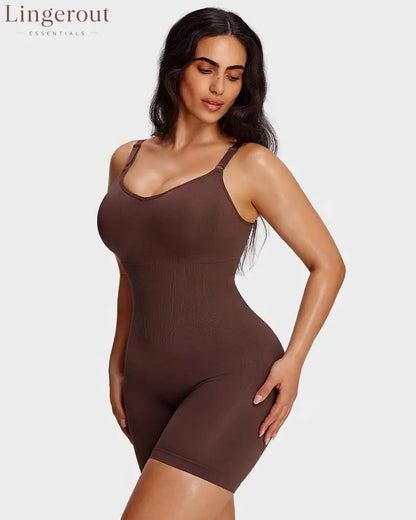 Seamless Tummy Control Shapewear Bodysuit | Butt Lifting High Compression Body Shaper Shorts