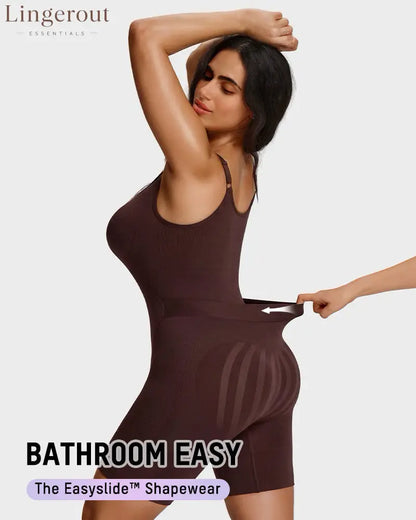 Seamless Tummy Control Shapewear Bodysuit | Butt Lifting High Compression Body Shaper Shorts