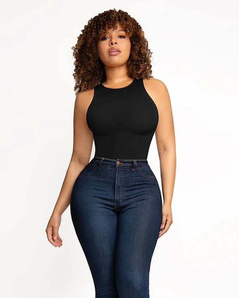 Hugmecurve® Crew Neck Sleeveless Sculpting Bodysuit Shapewear