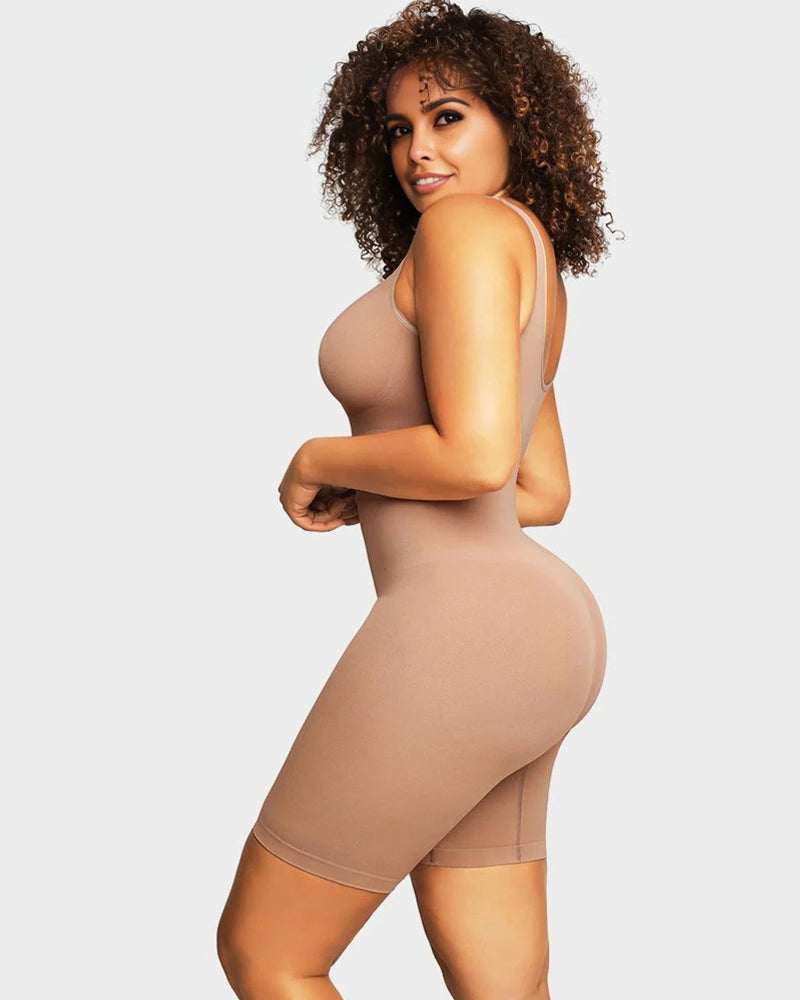 Hugmecurve® Seamless Sculpting Mid Thigh Bodysuit Shaper