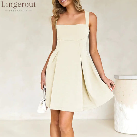 Short Sleeveless Party Dress with Back Bow
