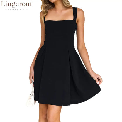 Short Sleeveless Party Dress with Back Bow
