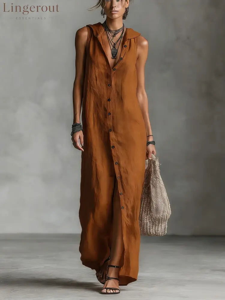 Sleeveless Long Dress Women’s One-piece Dress