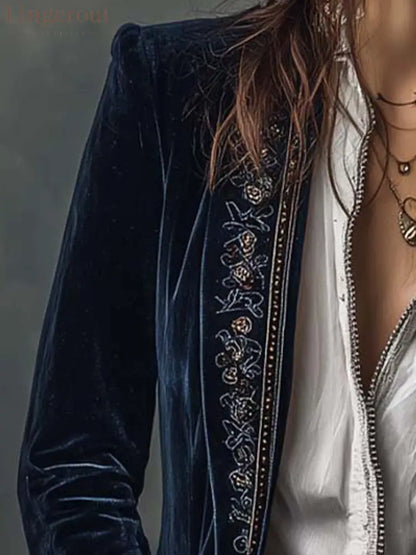 Solid Color Plain Elegant Vintage Classic Long Sleeve Long Tops