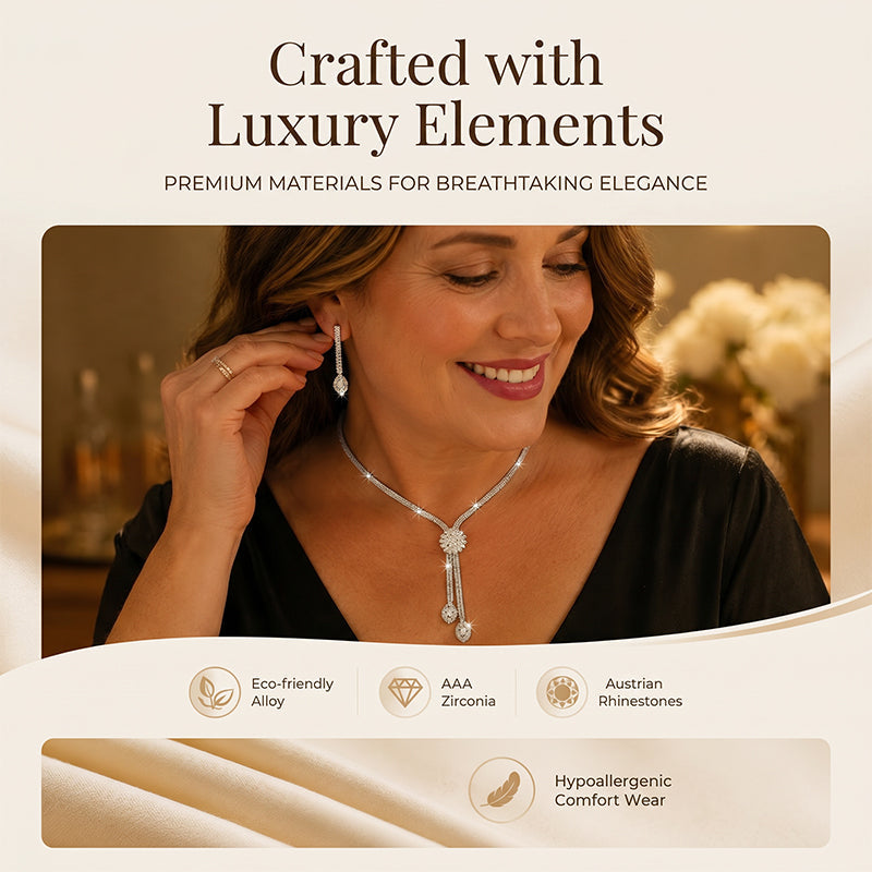 🌼 LIMITED-TIME 30% OFF! ✨ Women’s Zircon Flower Jewelry Set – Elegant Sparkling Ready-to-Gift 💎 - Clothing & Accessories