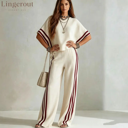 Striped Linen-Blend Two-Piece Set
