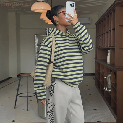 Striped Oversized Hoodie