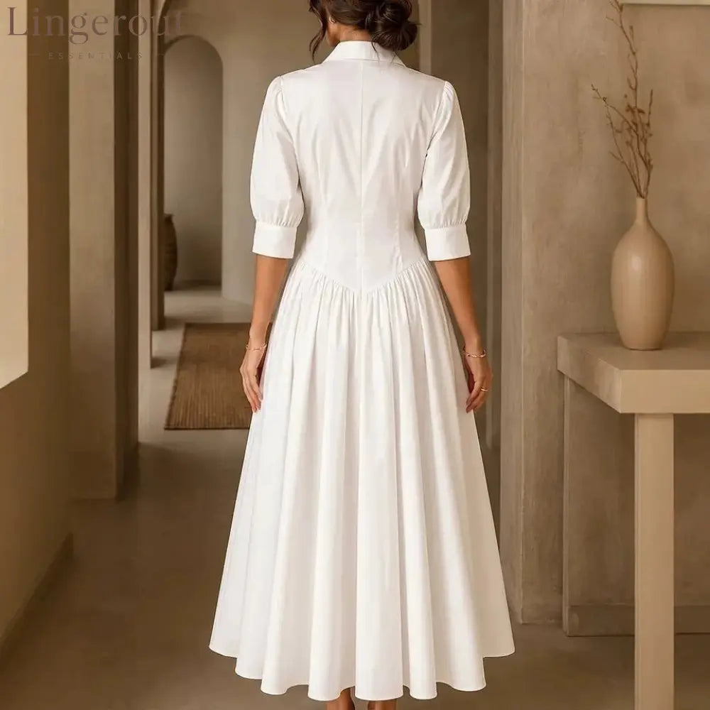 Structured Shirt Midi Dress