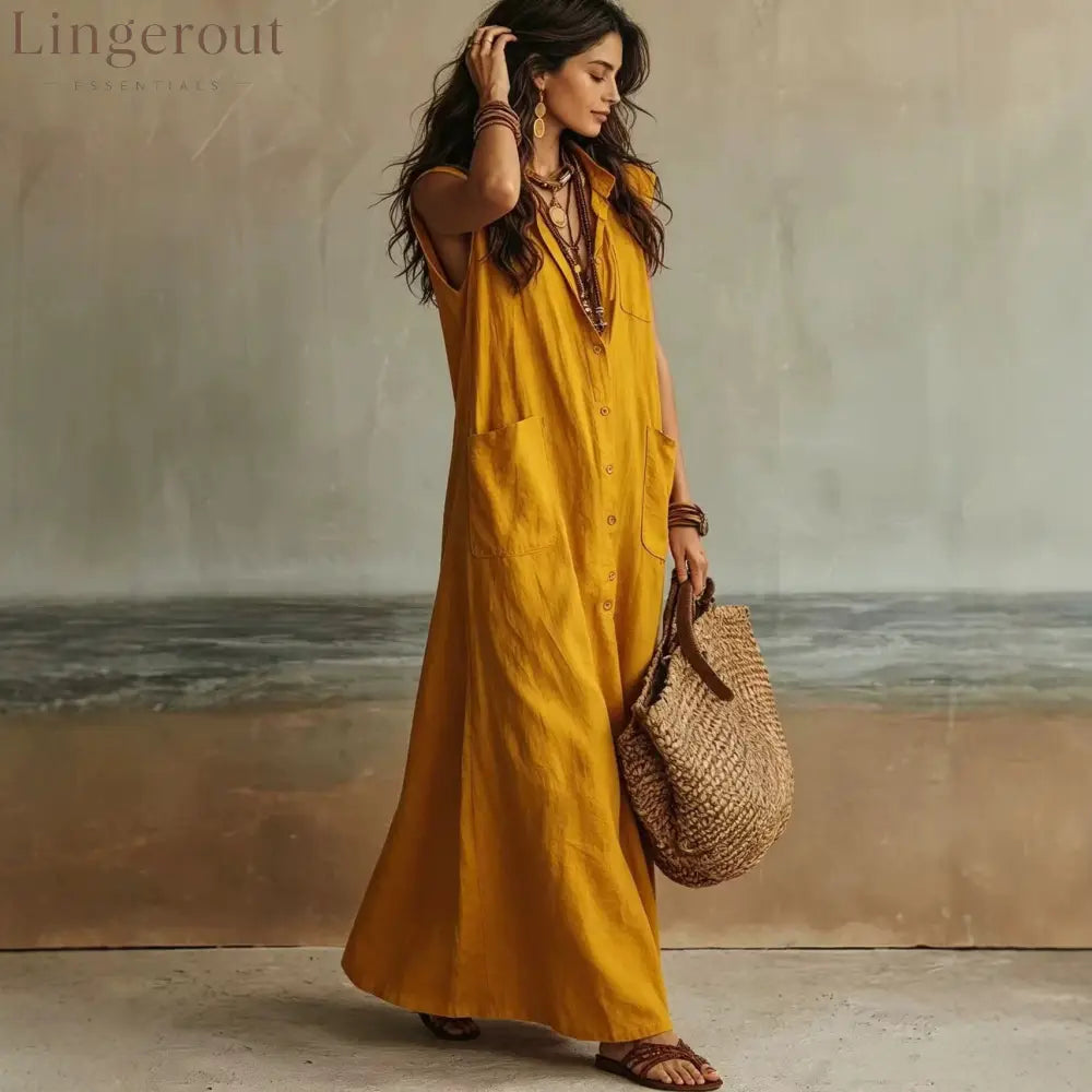 Temperament Commuting Off-Shoulder Bohemian Vacation Loose Shirt Dress