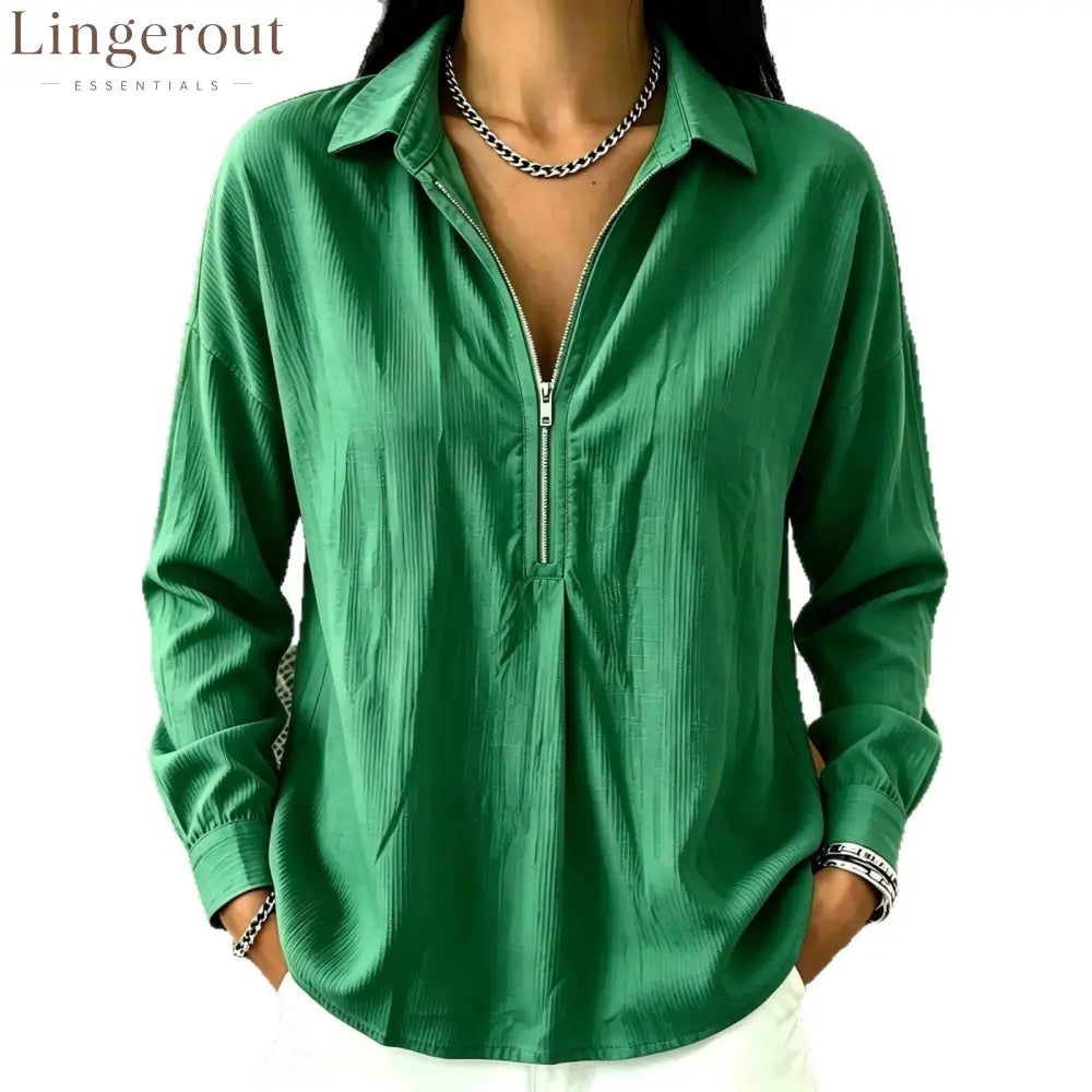 2026 Autumn European And American Cross-Border New Casual Texture Loose Lapel Relaxed Retro Corduroy Long-Sleeved Top