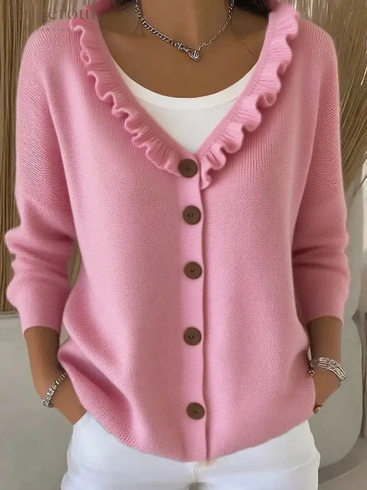 Timeless Knit Cardigan - Pink / S