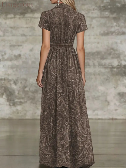 🌟 Timeless Paisley Print Maxi Dress: Effortless Elegance for Every Occasion
