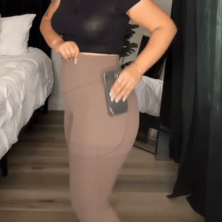 Slimming High-Waist Yoga Leggings with Pockets