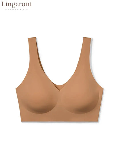 V-Neck Boost Seamless Wireless Comfort Bra Smoothing Everyday Support Bralette