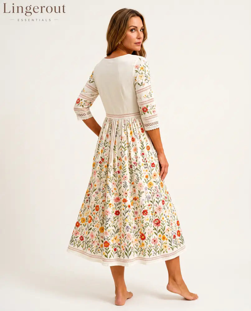 Wildflower Meadow Charm Midi Dress