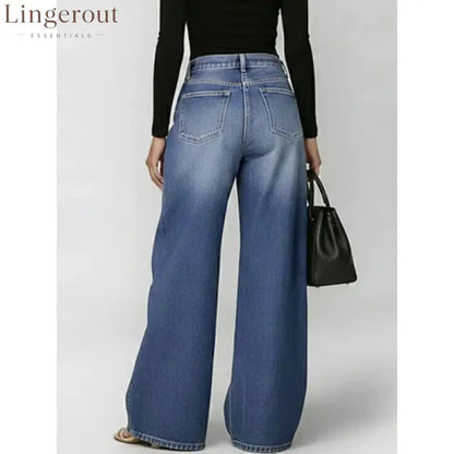 Women High Waist Wide Leg Jeans