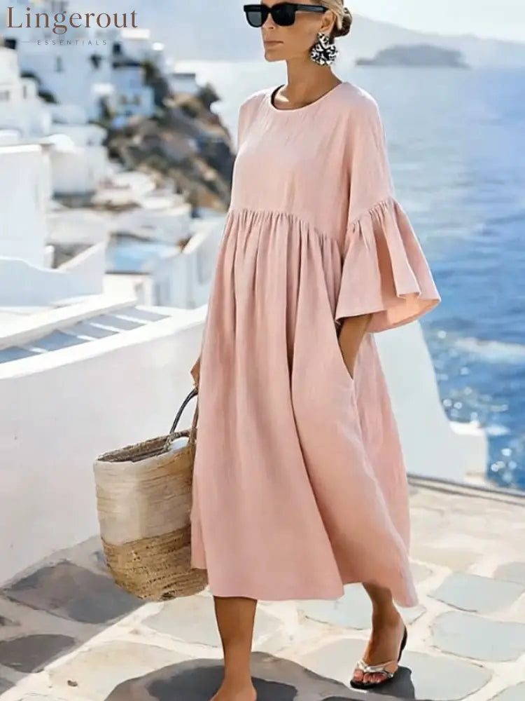 Women’S Casual Solid Color Dress