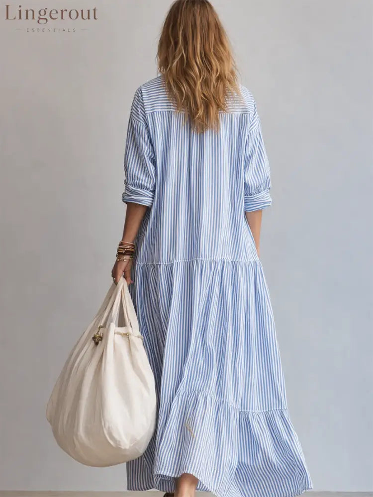 Women’s Casual Striped Loose-fitting Dress