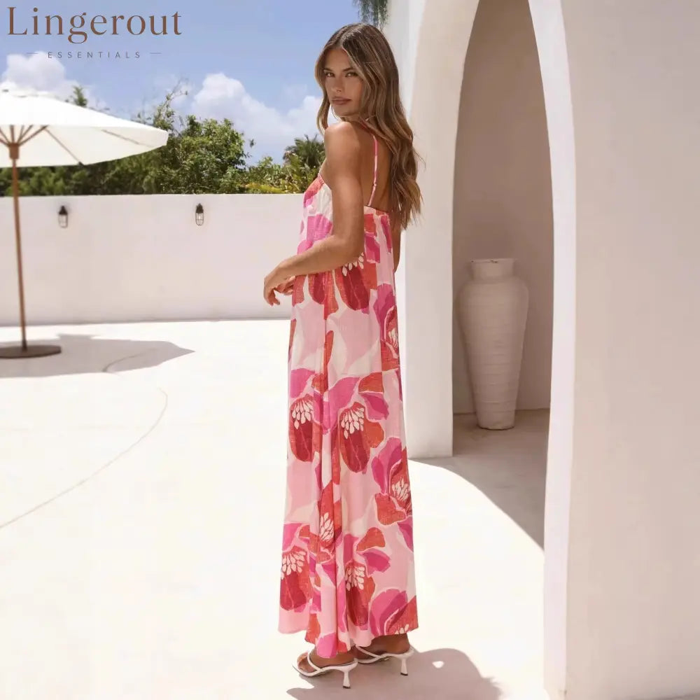 🌸Women’s Floral Print Sleeveless Maxi Dress