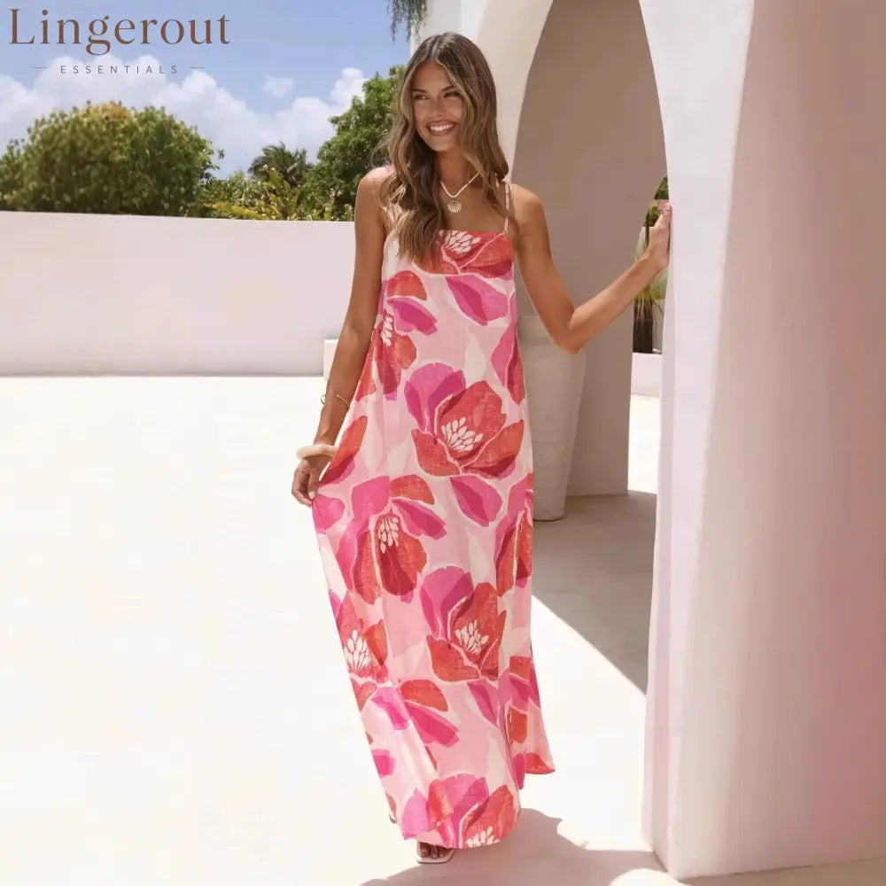 🌸Women’s Floral Print Sleeveless Maxi Dress