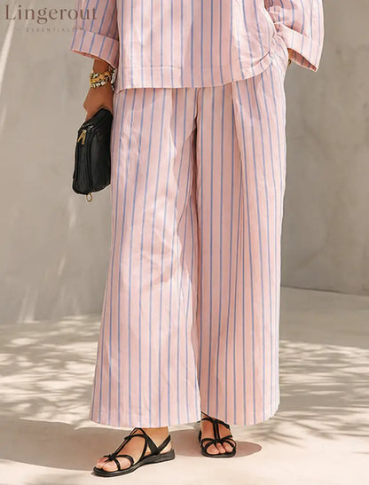 Women’s Minimalist Half-Zip Long-Sleeve Top & Wide-Leg Pants Set - Set