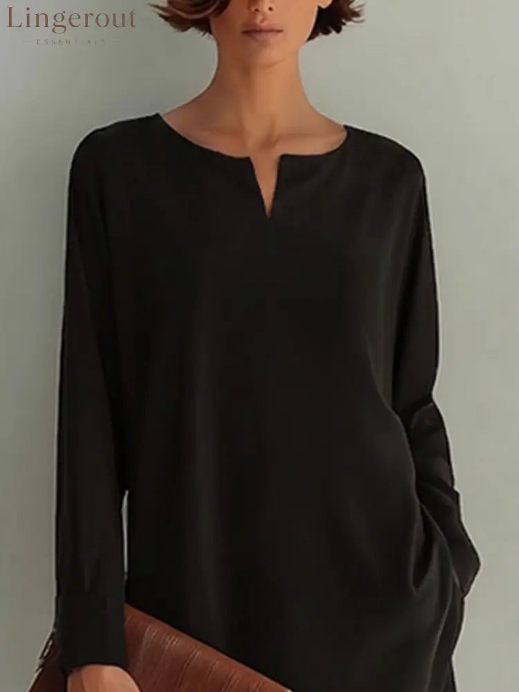 Women’s Small V-Neck And Asymmetrical Hem Cotton-Blend Midi Dress - DRESSES