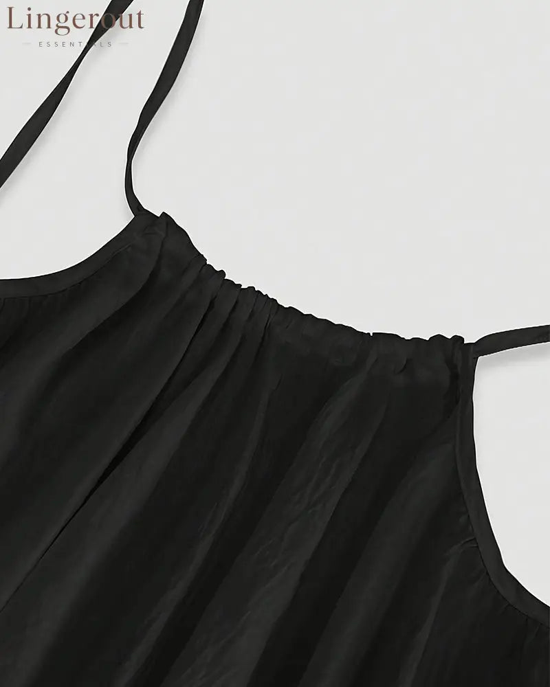 Women’s Solid Color Backless Cami Dress