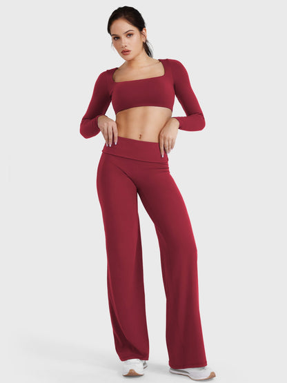 hugmecurve Eddiy 31.5" Fold Over Straight Leggings