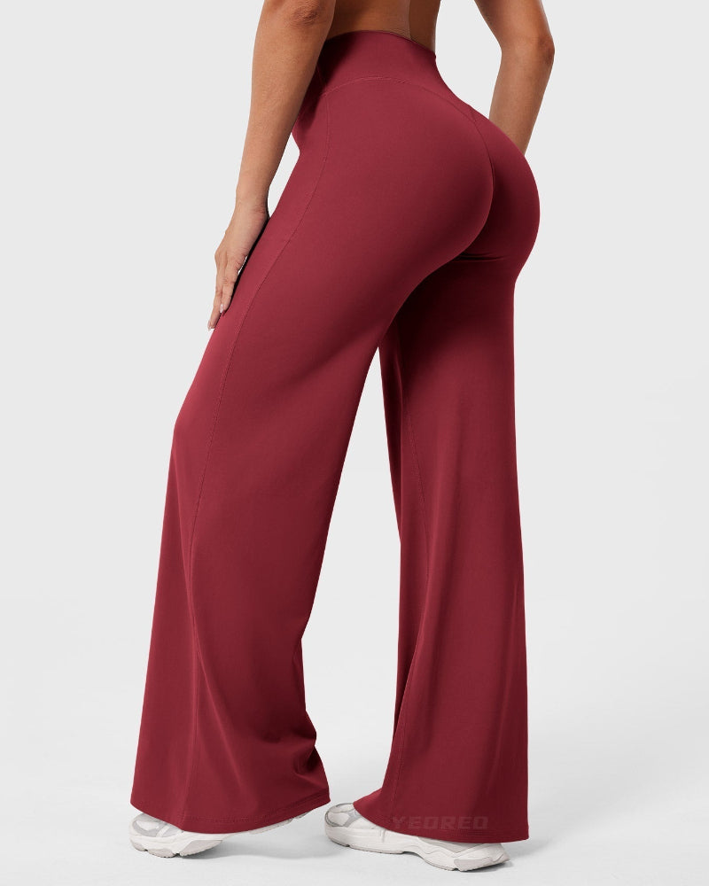 Hugmecurve Leggings High-Waist Straight-Leg No Front Seam Buttery Soft Gym Yoga Pants for Women Fitness Tights
