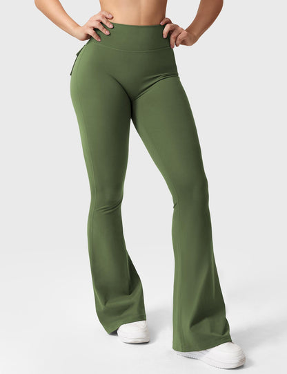 hugmecurve  Brittany Flared Leggings with Pockets