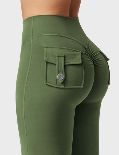 hugmecurve  Brittany Flared Leggings with Pockets