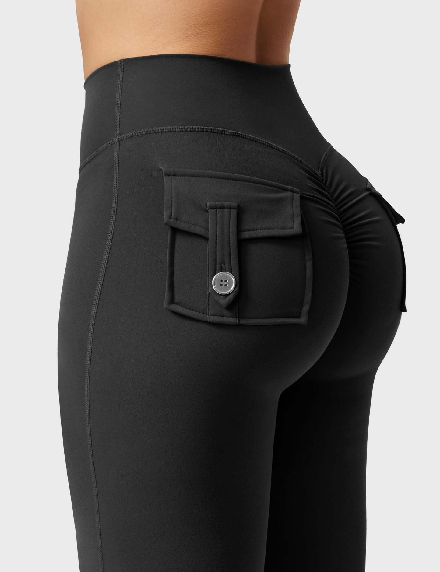 hugmecurve  Brittany Flared Leggings with Pockets