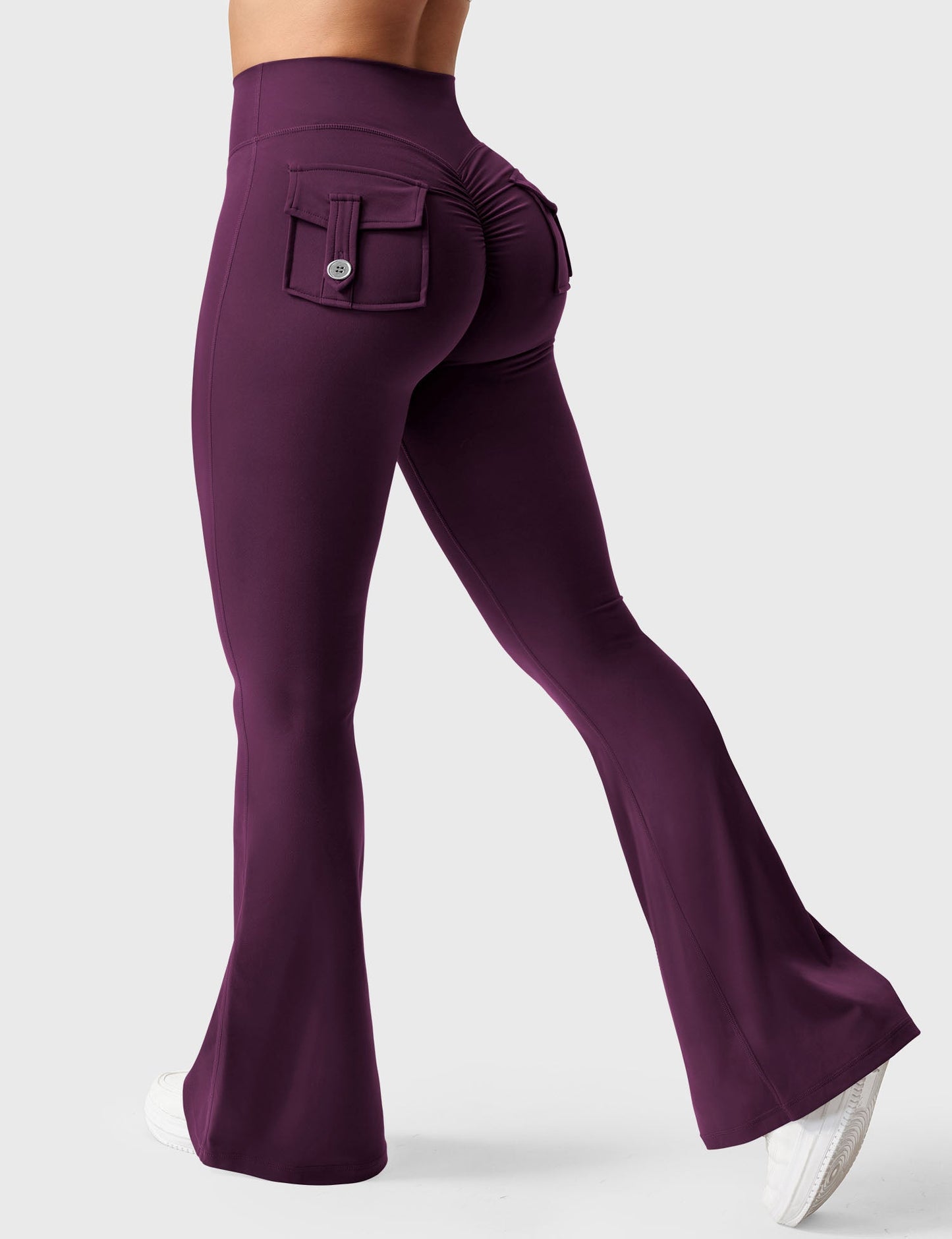 hugmecurve  Brittany Flared Leggings with Pockets
