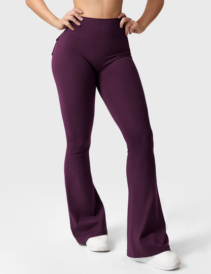 hugmecurve  Brittany Flared Leggings with Pockets
