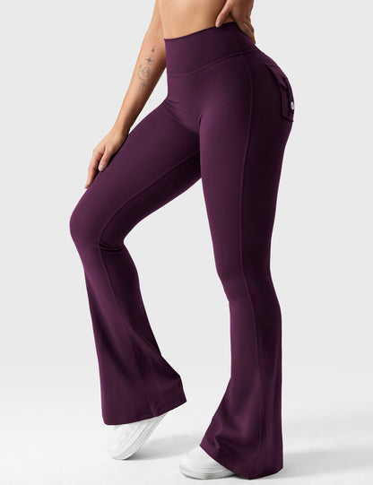 hugmecurve  Brittany Flared Leggings with Pockets