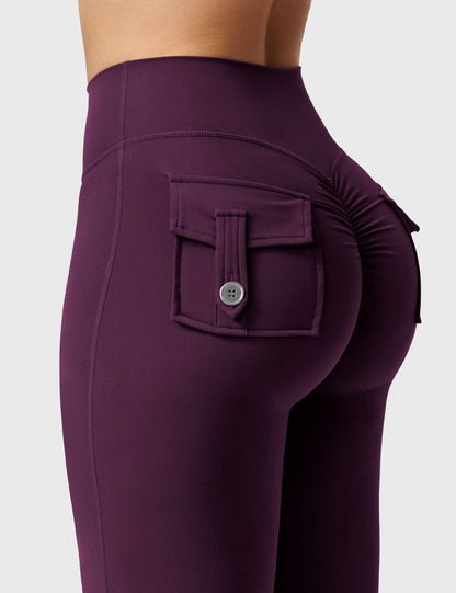 hugmecurve  Brittany Flared Leggings with Pockets