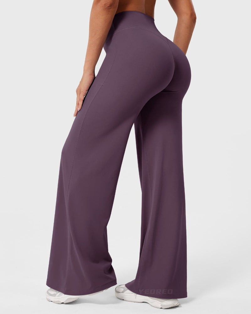 Hugmecurve Leggings High-Waist Straight-Leg No Front Seam Buttery Soft Gym Yoga Pants for Women Fitness Tights