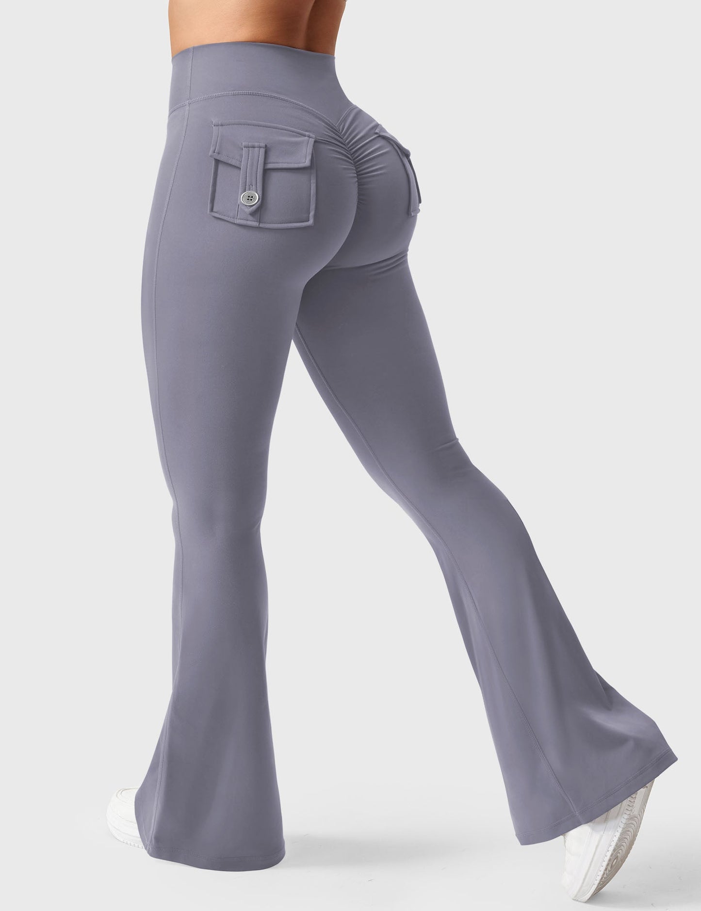 hugmecurve  Brittany Flared Leggings with Pockets