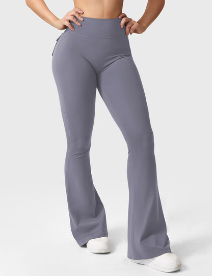 hugmecurve  Brittany Flared Leggings with Pockets